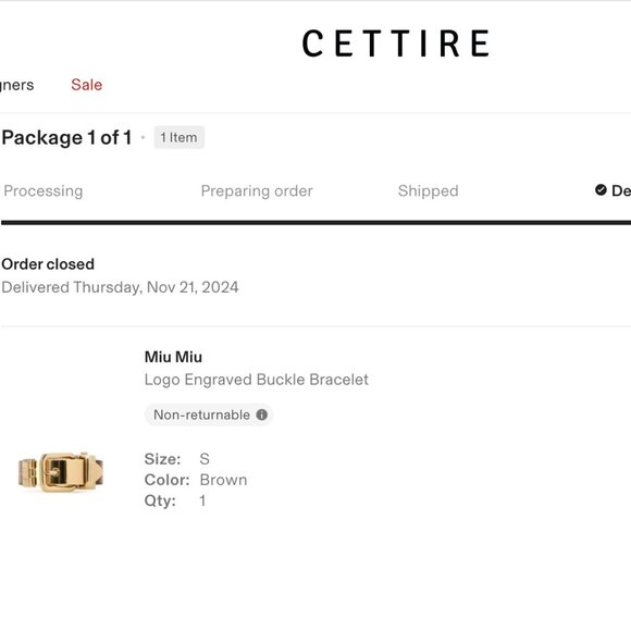 Miu Miu Logo Engraved Buckle Bracelet - Picture 7 of 7